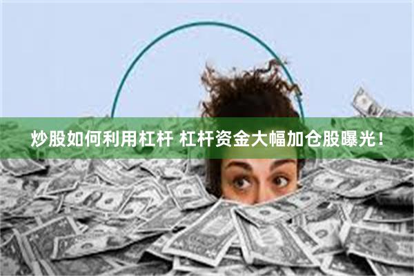 炒股如何利用杠杆 杠杆资金大幅加仓股曝光！